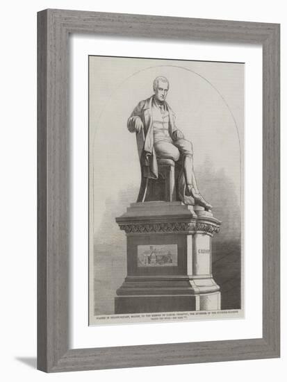 Statue in Nelson-Square-null-Framed Giclee Print