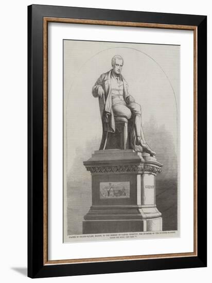 Statue in Nelson-Square-null-Framed Giclee Print