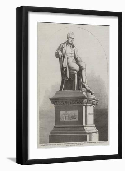Statue in Nelson-Square-null-Framed Giclee Print