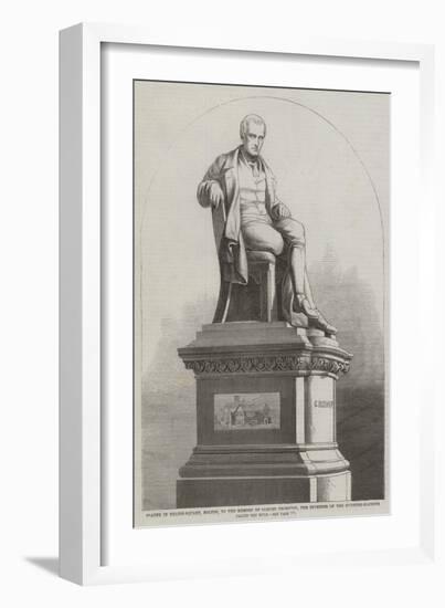 Statue in Nelson-Square-null-Framed Giclee Print