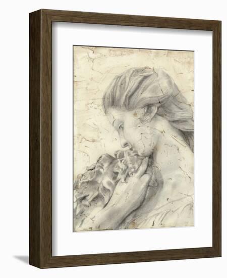 Statue in the Garden II-Megan Meagher-Framed Art Print