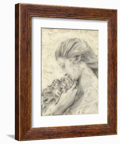 Statue in the Garden II-Megan Meagher-Framed Art Print