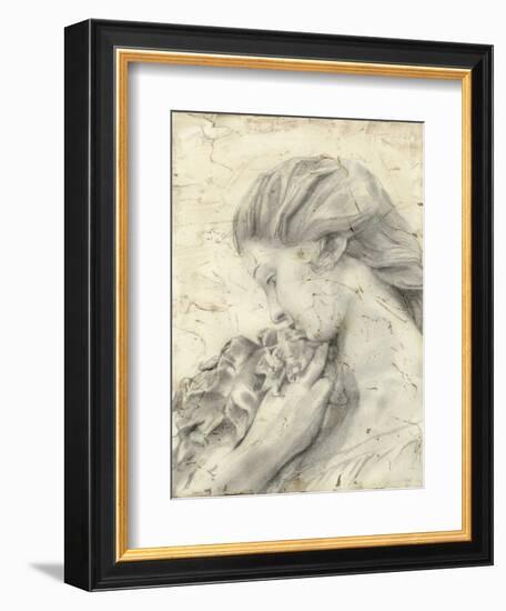 Statue in the Garden II-Megan Meagher-Framed Art Print