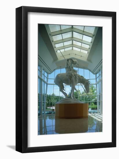 Statue in the National Cowboy Hall of Fame, Oklahoma City, Oklahoma, USA-null-Framed Art Print