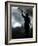 Statue is Seen Against a Cloudy Sky and a Partial Solar Eclipse in Bogota, Colombia-null-Framed Photographic Print