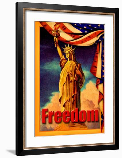 Statue Liberty Freedom-null-Framed Giclee Print