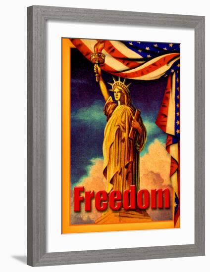 Statue Liberty Freedom-null-Framed Giclee Print