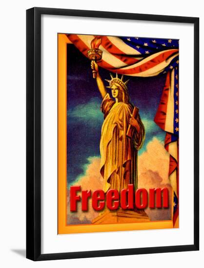 Statue Liberty Freedom-null-Framed Giclee Print