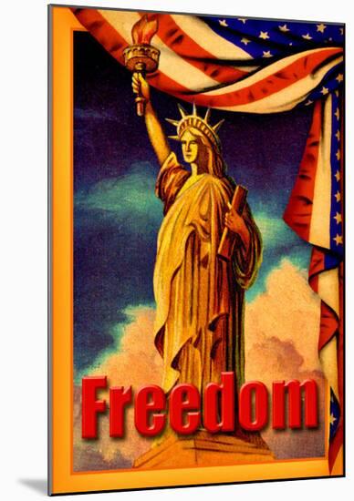 Statue Liberty Freedom-null-Mounted Giclee Print