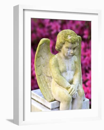 Statue of a Cherub in Bonaventure Cemetery, Savannah, Georgia, USA-Joanne Wells-Framed Photographic Print