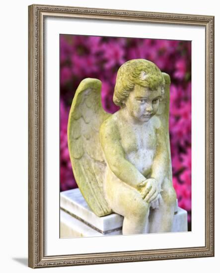 Statue of a Cherub in Bonaventure Cemetery, Savannah, Georgia, USA-Joanne Wells-Framed Photographic Print