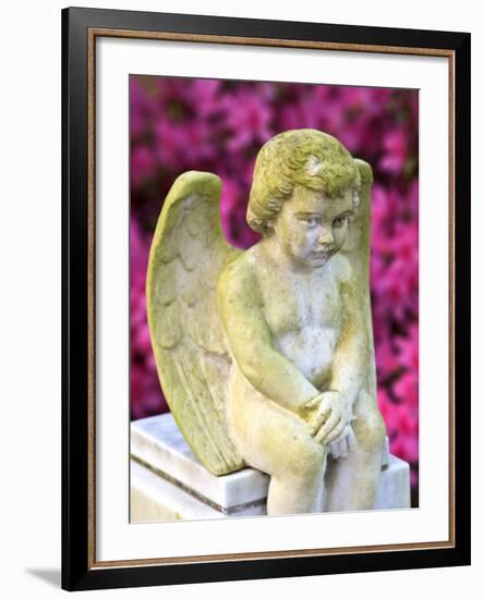 Statue of a Cherub in Bonaventure Cemetery, Savannah, Georgia, USA-Joanne Wells-Framed Photographic Print