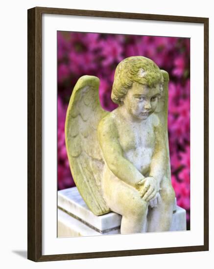 Statue of a Cherub in Bonaventure Cemetery, Savannah, Georgia, USA-Joanne Wells-Framed Photographic Print