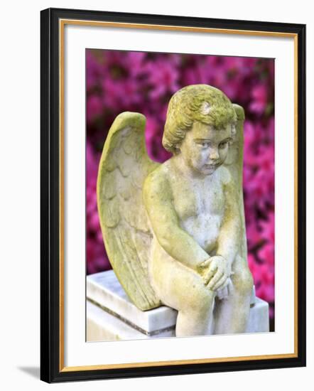 Statue of a Cherub in Bonaventure Cemetery, Savannah, Georgia, USA-Joanne Wells-Framed Photographic Print