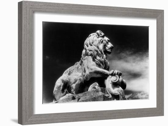 Statue of a Lion, City Gates, Arles, Provence, France-Simon Marsden-Framed Giclee Print