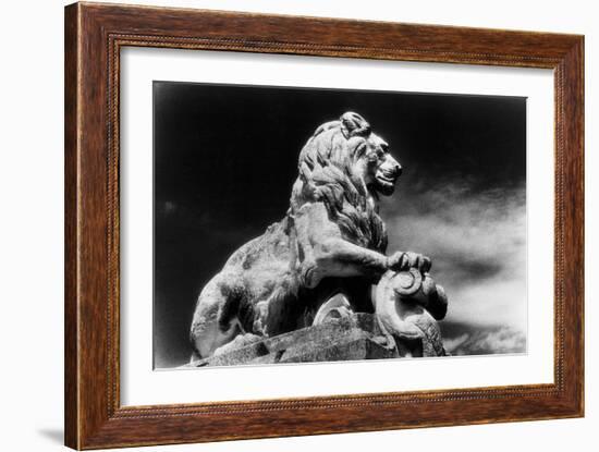 Statue of a Lion, City Gates, Arles, Provence, France-Simon Marsden-Framed Giclee Print