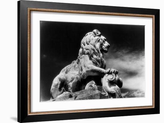 Statue of a Lion, City Gates, Arles, Provence, France-Simon Marsden-Framed Giclee Print