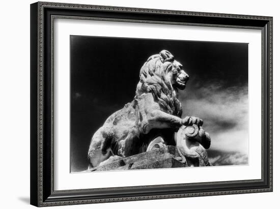 Statue of a Lion, City Gates, Arles, Provence, France-Simon Marsden-Framed Giclee Print