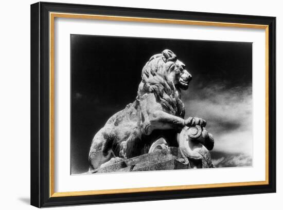 Statue of a Lion, City Gates, Arles, Provence, France-Simon Marsden-Framed Giclee Print