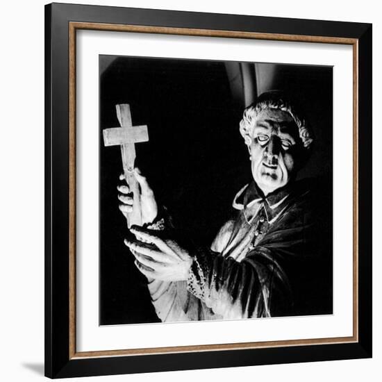 Statue of a Priest Performing an Exorcism, Mortemer Abbey, Normandy, France-Simon Marsden-Framed Giclee Print