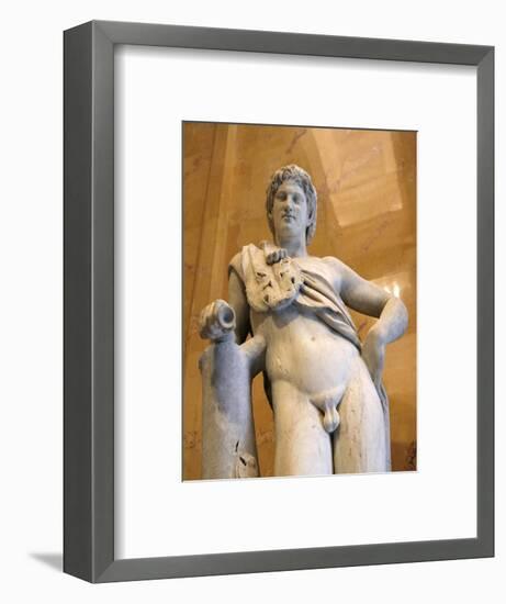 Statue of a resting satyr. Artist: Unknown-Unknown-Framed Giclee Print