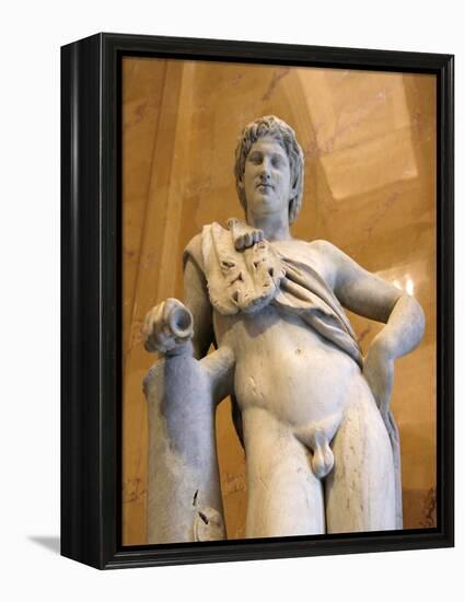 Statue of a resting satyr. Artist: Unknown-Unknown-Framed Premier Image Canvas