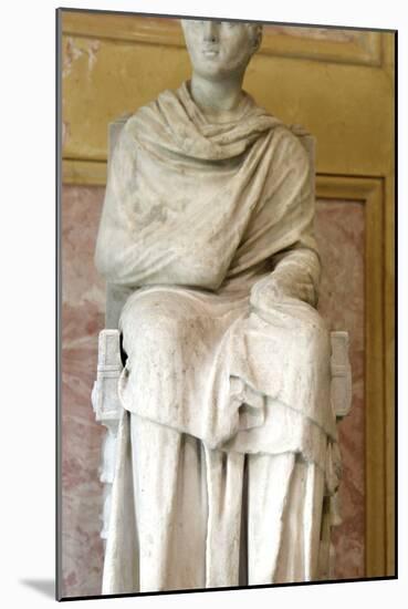 Statue of a Seated Philosopher, 1st Century-null-Mounted Photographic Print