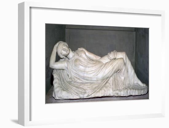 Statue of a sleeping girl. Artist: Unknown-Unknown-Framed Giclee Print