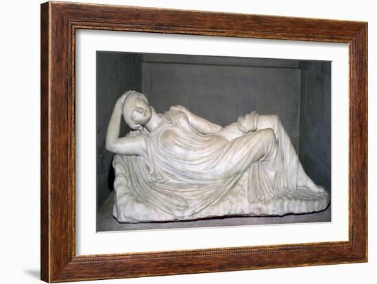 Statue of a sleeping girl. Artist: Unknown-Unknown-Framed Giclee Print