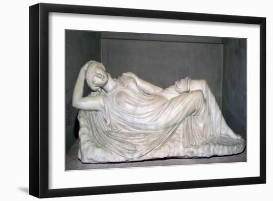 Statue of a sleeping girl. Artist: Unknown-Unknown-Framed Giclee Print