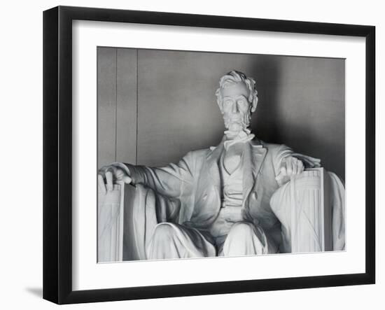 Statue of Abraham Lincoln at the Lincoln Memorial, Washington, D.C., USA-Dennis Flaherty-Framed Photographic Print