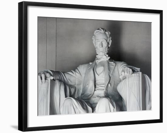 Statue of Abraham Lincoln at the Lincoln Memorial, Washington, D.C., USA-Dennis Flaherty-Framed Photographic Print