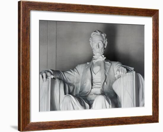 Statue of Abraham Lincoln at the Lincoln Memorial, Washington, D.C., USA-Dennis Flaherty-Framed Photographic Print