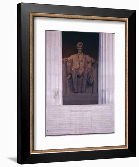 Statue of Abraham Lincoln, Lincoln Memorial, Washington D.C., USA-Adam Woolfitt-Framed Photographic Print