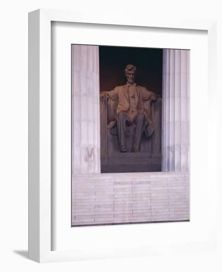 Statue of Abraham Lincoln, Lincoln Memorial, Washington D.C., USA-Adam Woolfitt-Framed Photographic Print