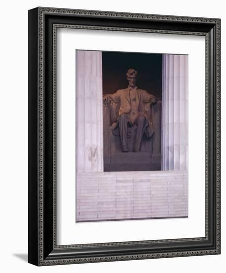 Statue of Abraham Lincoln, Lincoln Memorial, Washington D.C., USA-Adam Woolfitt-Framed Photographic Print