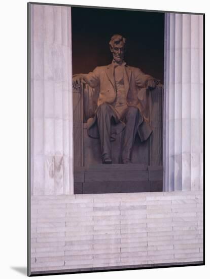 Statue of Abraham Lincoln, Lincoln Memorial, Washington D.C., USA-Adam Woolfitt-Mounted Photographic Print