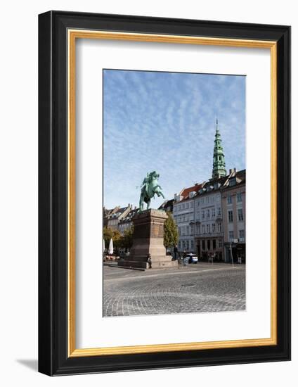 Statue of Absalon. Denmark's First Christian Bishop. Copenhagen Center. Denmark-Tom Norring-Framed Photographic Print