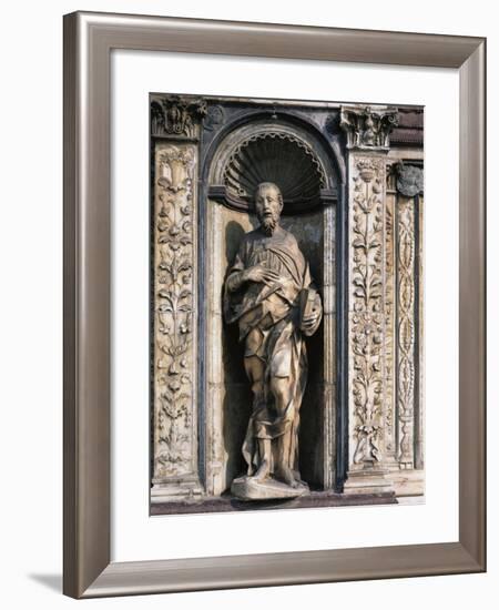 Statue of Apostle Attributed to Cristoforo and Antonio Mantegazza, Left Side of Façade-null-Framed Giclee Print