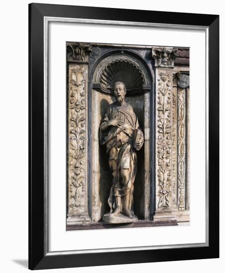 Statue of Apostle Attributed to Cristoforo and Antonio Mantegazza, Left Side of Façade-null-Framed Giclee Print