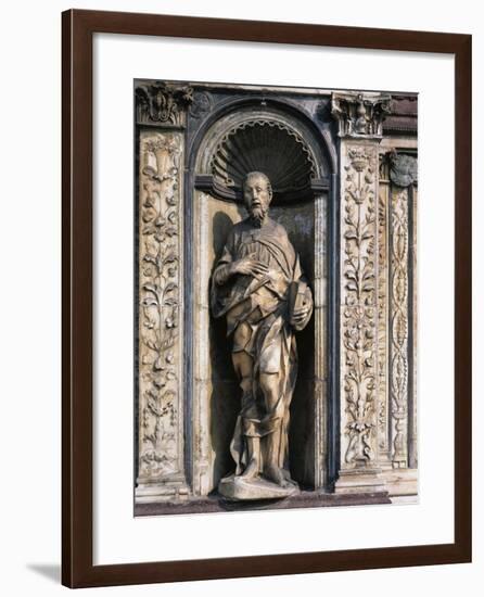 Statue of Apostle Attributed to Cristoforo and Antonio Mantegazza, Left Side of Façade-null-Framed Giclee Print