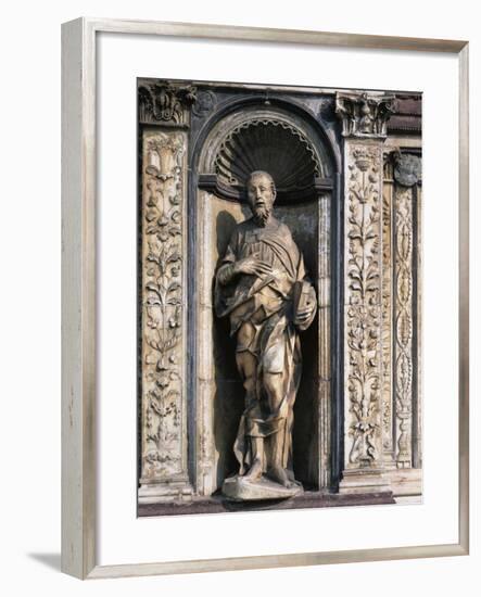 Statue of Apostle Attributed to Cristoforo and Antonio Mantegazza, Left Side of Façade-null-Framed Giclee Print