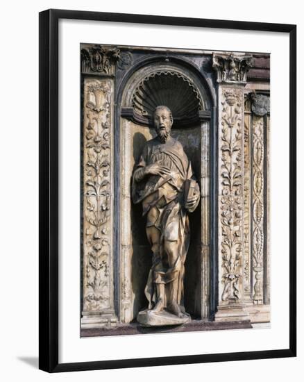 Statue of Apostle Attributed to Cristoforo and Antonio Mantegazza, Left Side of Façade-null-Framed Giclee Print