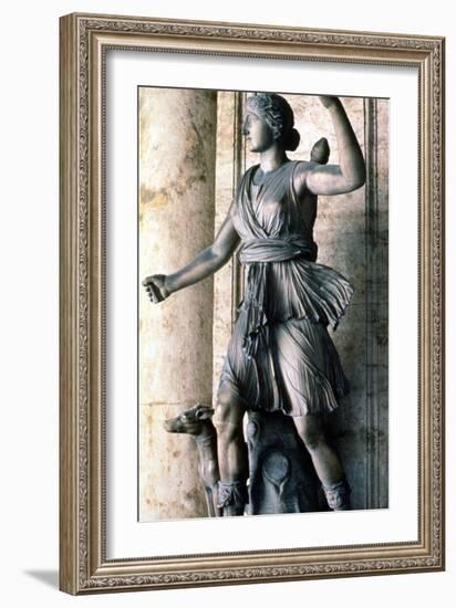 Statue of Artemis, Greek Goddess of Hunting, Woodlands and Fertility-null-Framed Photographic Print