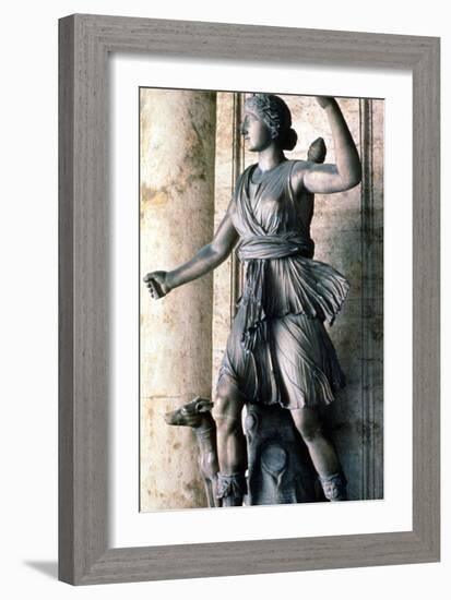 Statue of Artemis, Greek Goddess of Hunting, Woodlands and Fertility-null-Framed Photographic Print