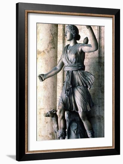 Statue of Artemis, Greek Goddess of Hunting, Woodlands and Fertility-null-Framed Photographic Print