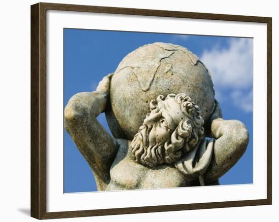 Statue of Atlas, Kokolata, Kefalonia, Ionian Islands, Greece-Walter Bibikow-Framed Photographic Print