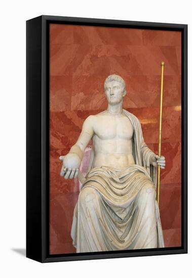 Statue of Augustus as Jupiter, First Half of 1st Century Bc-null-Framed Premier Image Canvas