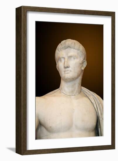 Statue of Augustus as Jupiter, First Half of 1st Century Bc-null-Framed Photographic Print