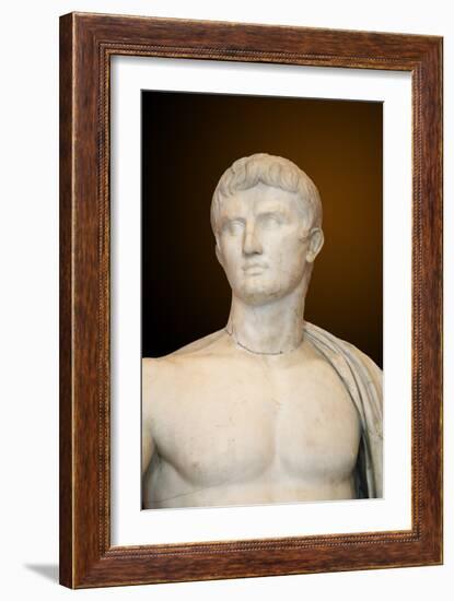 Statue of Augustus as Jupiter, First Half of 1st Century Bc-null-Framed Photographic Print